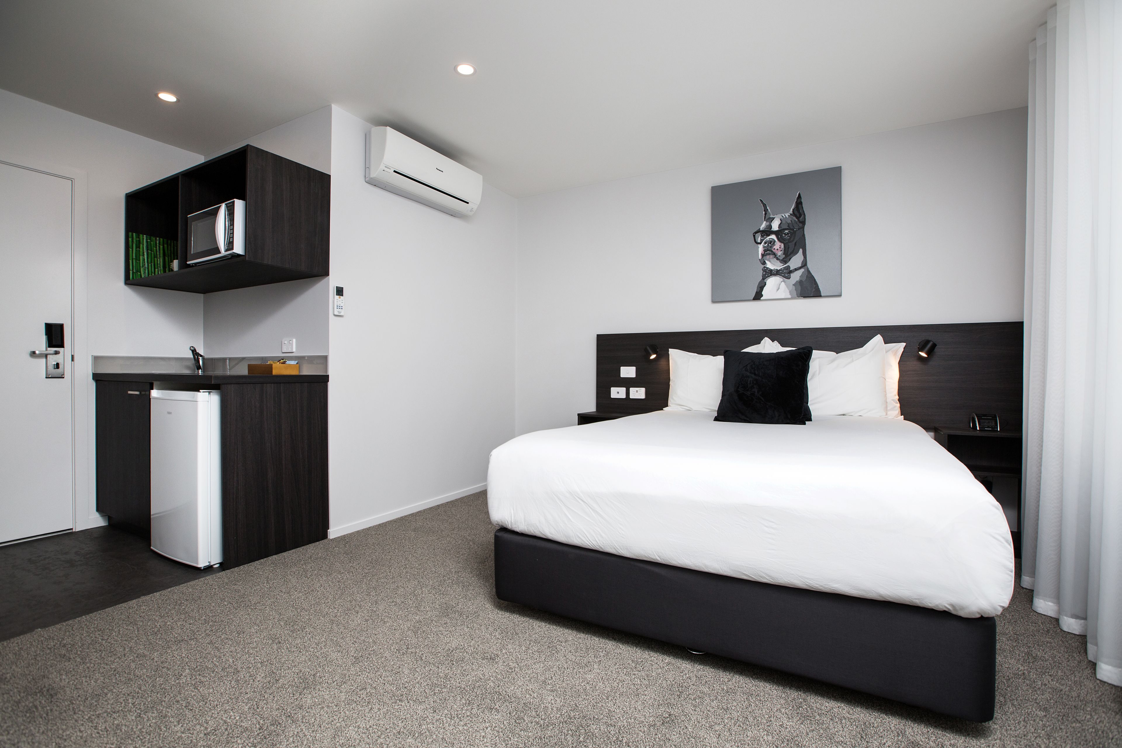 premium bedding, individually decorated, individually furnished, desk