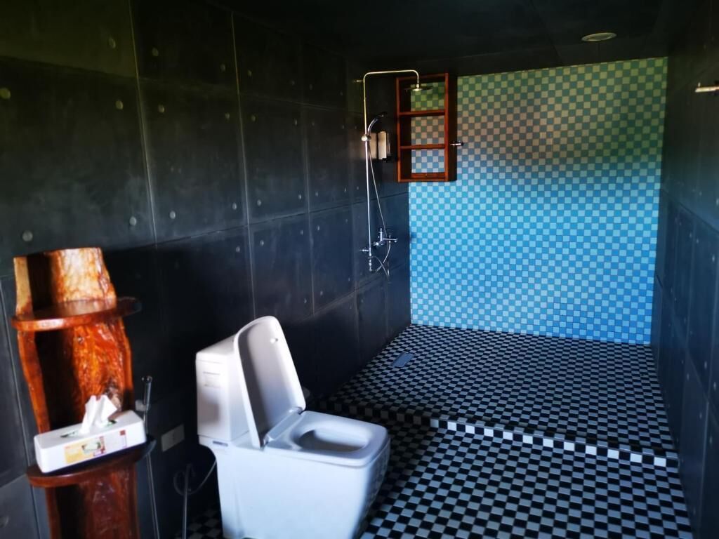 海景浪漫小屋 | 浴室 | 免費盥洗用品、吹風機、拖鞋、毛巾