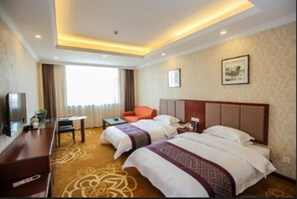 Luxury Twin Room | Premium bedding, individually decorated, individually furnished, desk - New Knight Royal Hotel (Shanghai)
