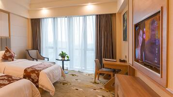 Deluxe-værelse med 2 enkeltsenge | Individuelt design, individuel indretning, skrivebord