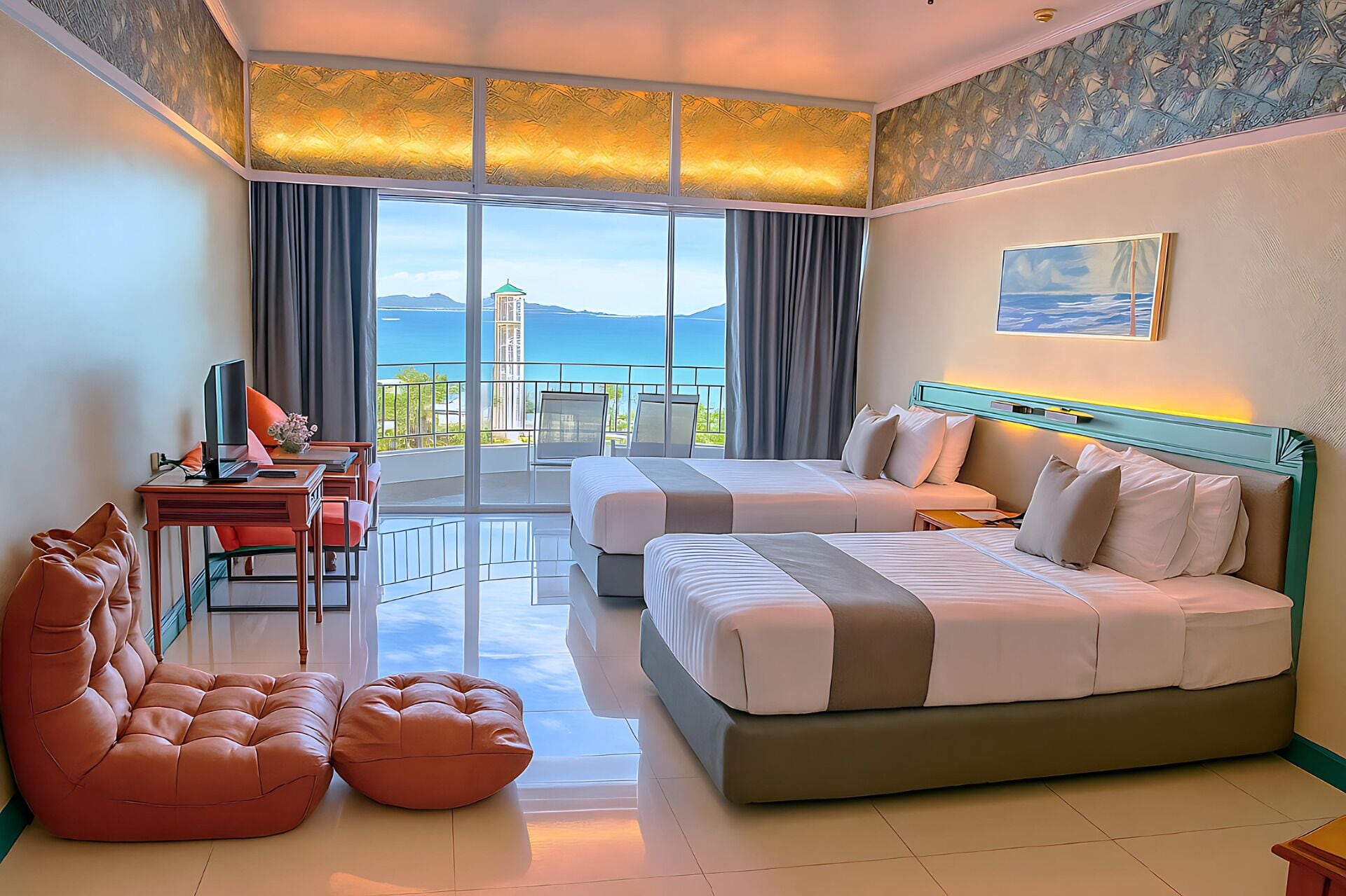 Minibar, coffres-forts dans les chambres, rideaux occultants