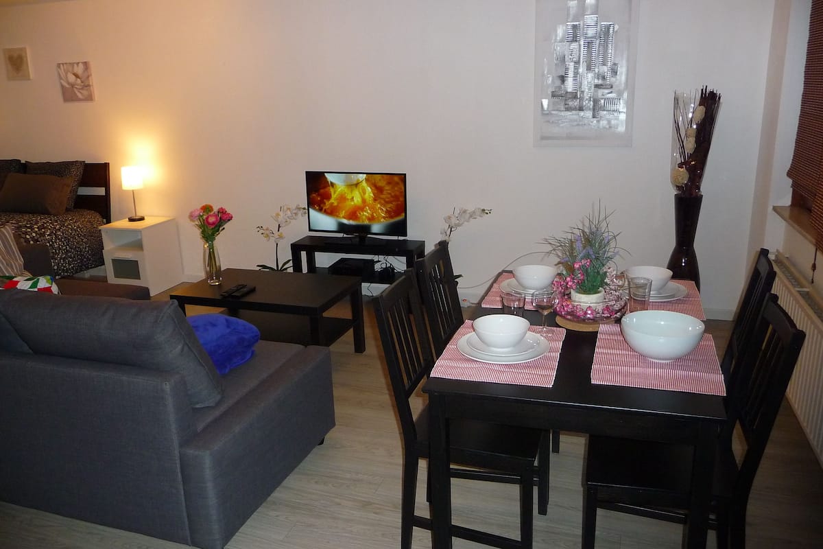 Monolocale (15/17 rue des Fripiers bloc 3) | Area soggiorno | TV a schermo piatto
