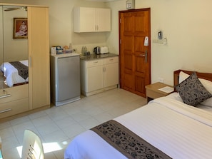 Standard Double Room | Private kitchenette | Fridge, microwave, electric kettle, toaster