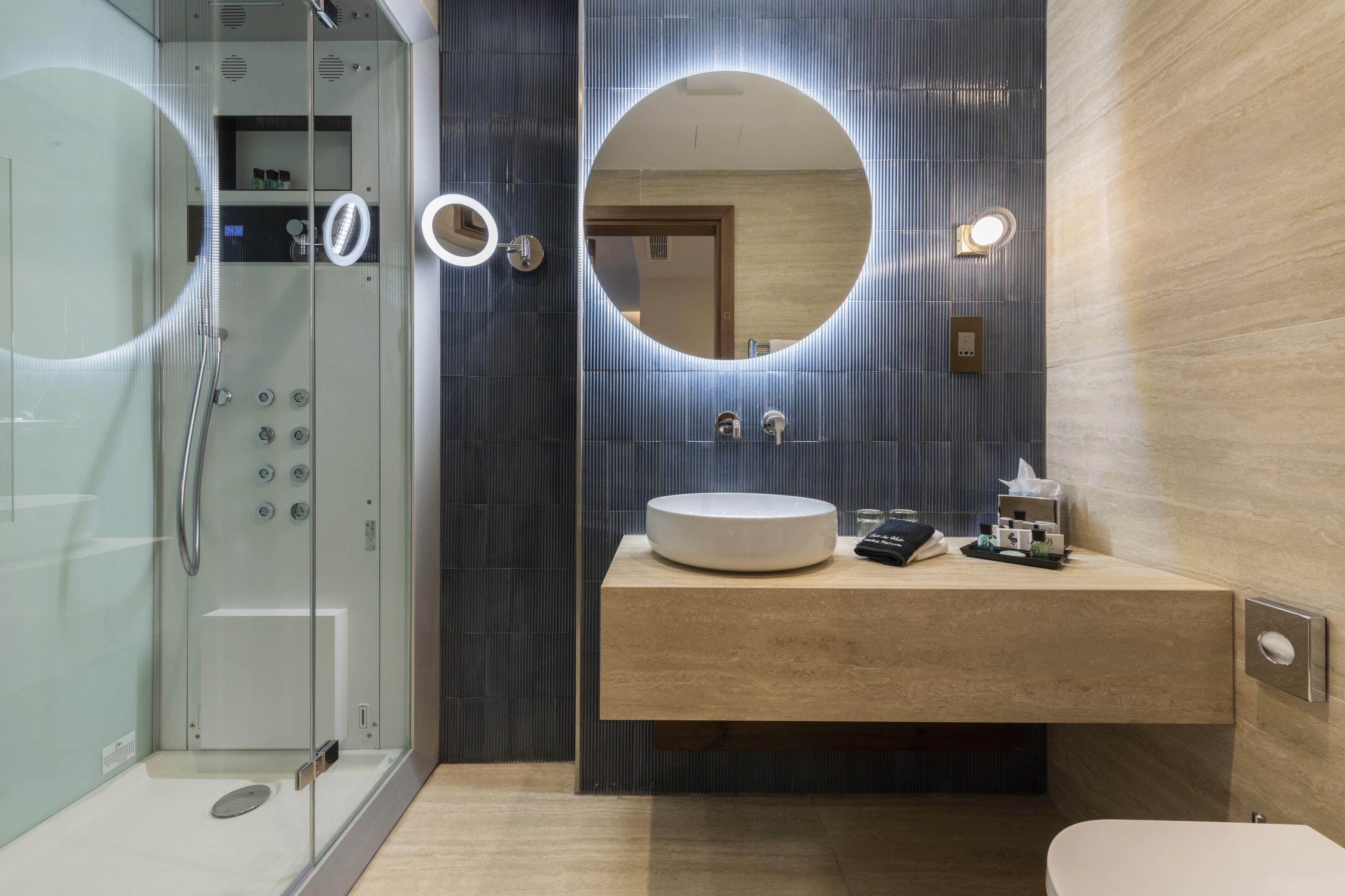 citadel view spa rooms with juliette balcony | bathroom | free toiletries, bathrobes, slippers, towels