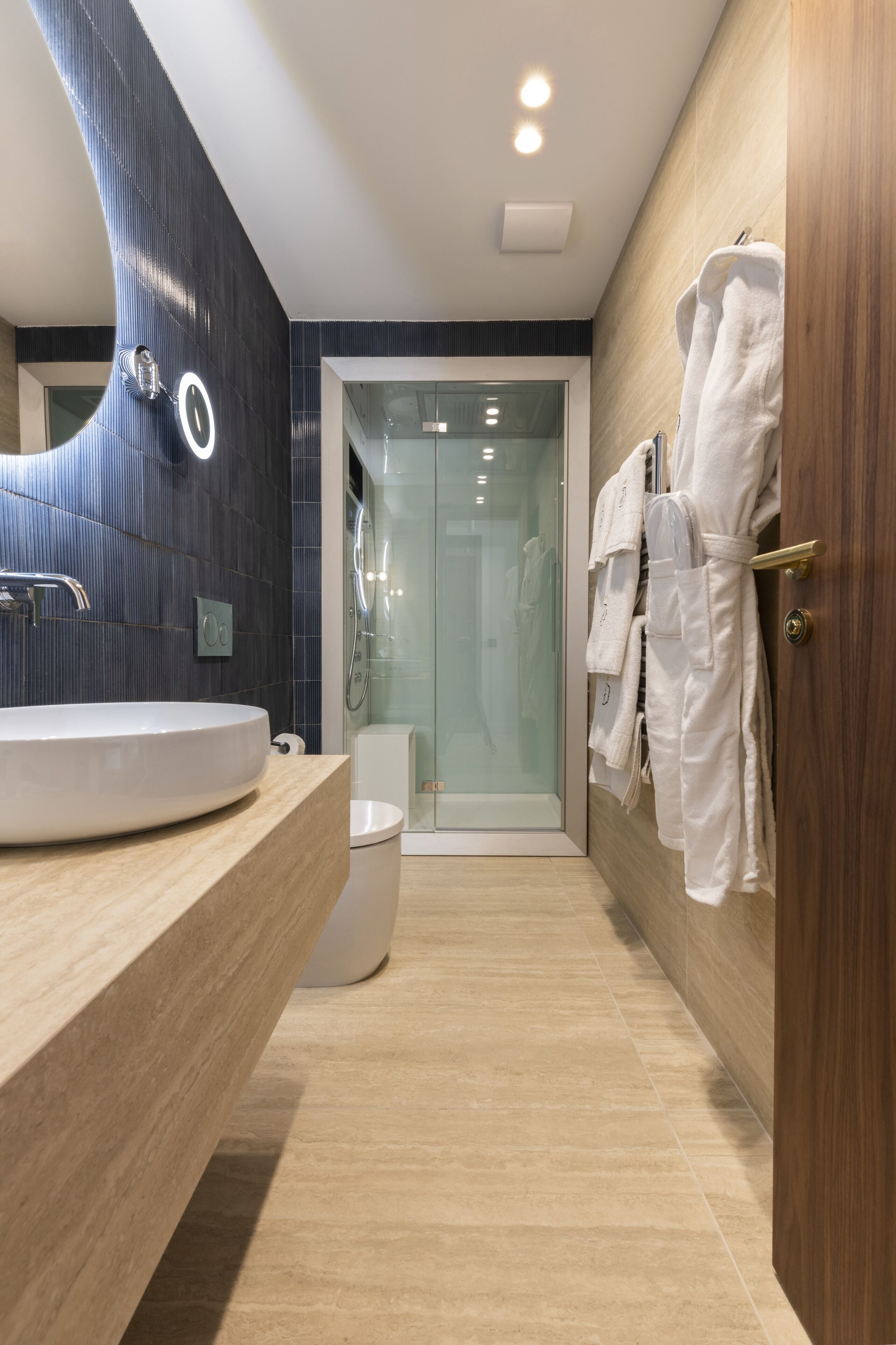Citadel View Spa Rooms With Juliette Balcony | Bathroom | Free toiletries, bathrobes, slippers, towels