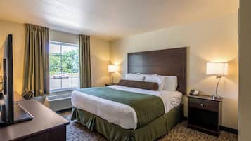 Premium bedding, down duvets, in-room safe, desk