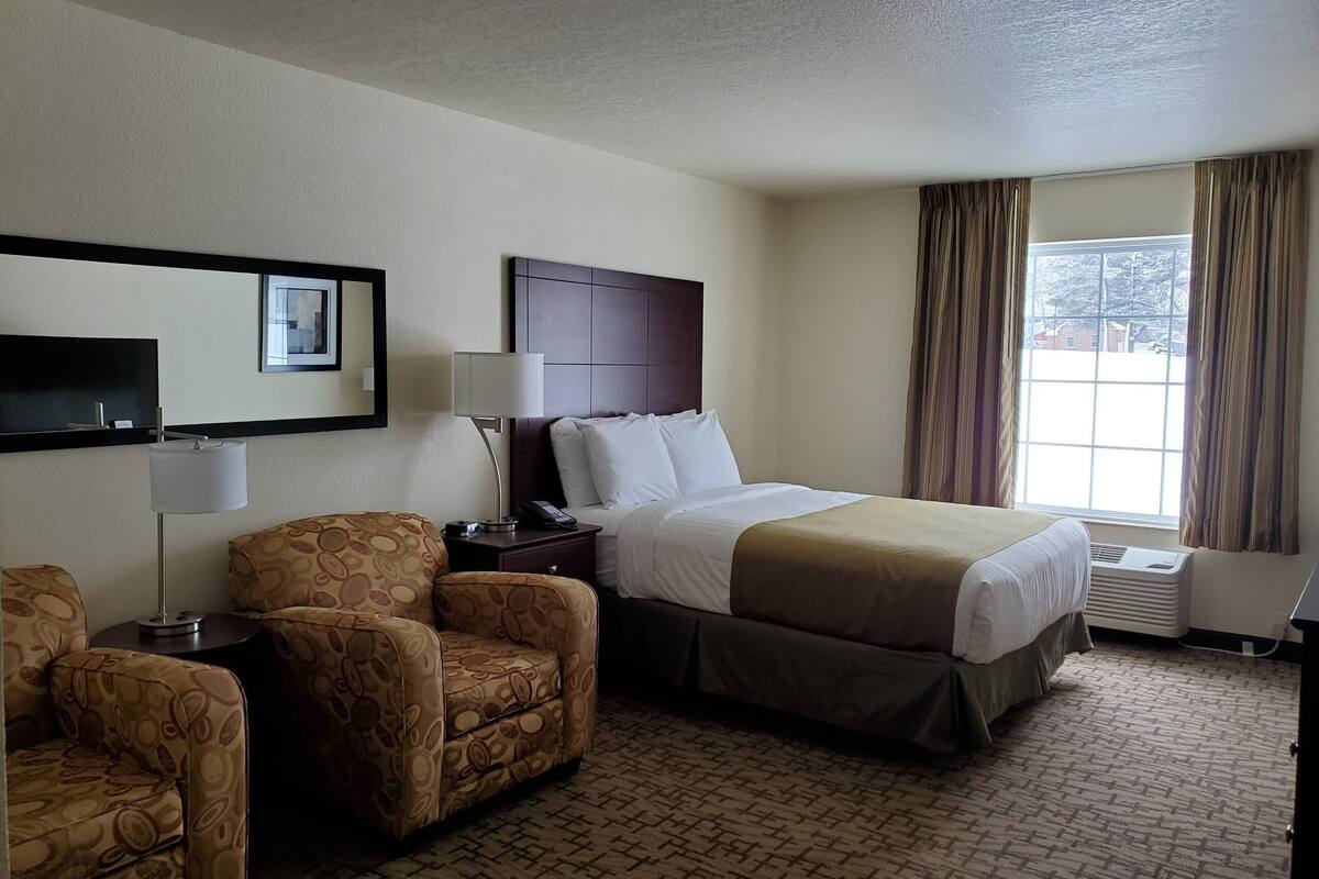 suite, 1 queen bed, non smoking | 1 bedroom, premium bedding, down duvets, in-room safe