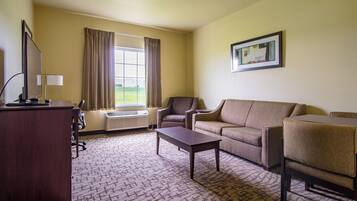 Literie de qualité, coffre-fort, bureau