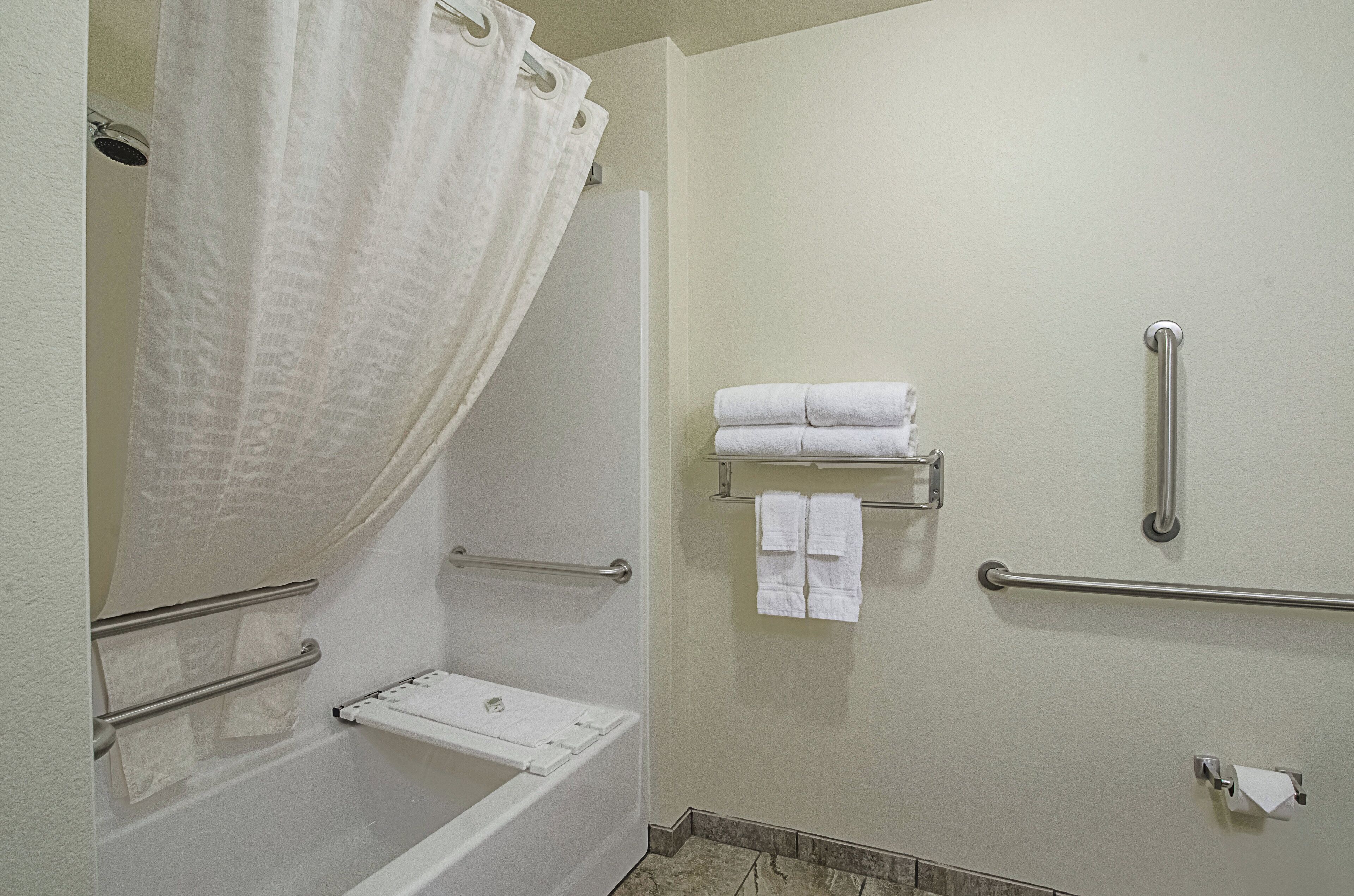 room, 1 king bed, accessible benched tub, non smoking | accessible bathroom