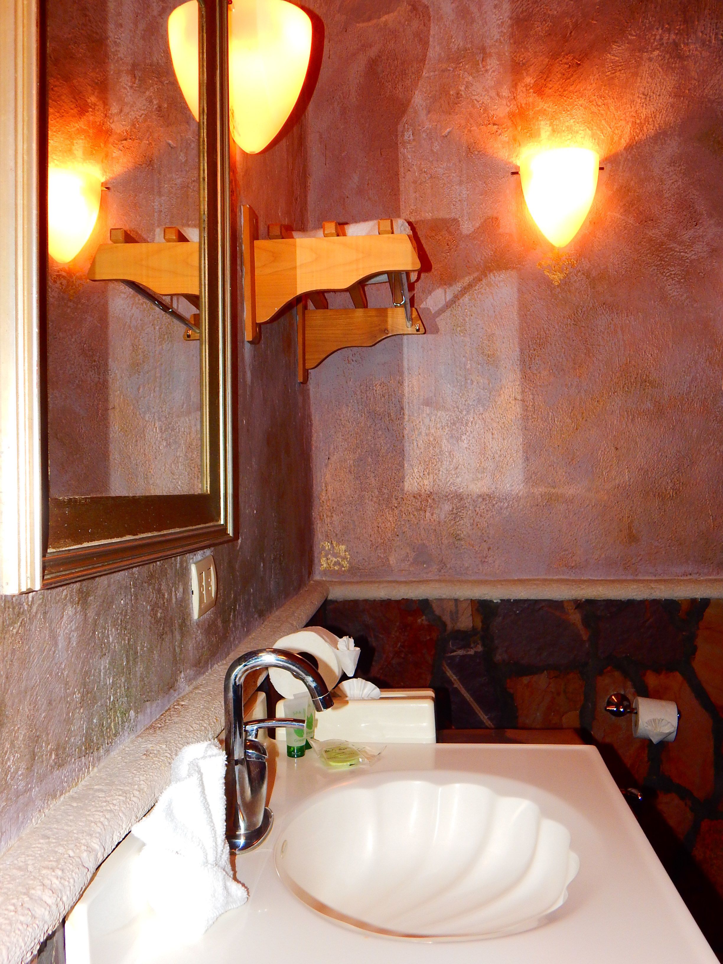 design double room, 2 double beds | bathroom sink