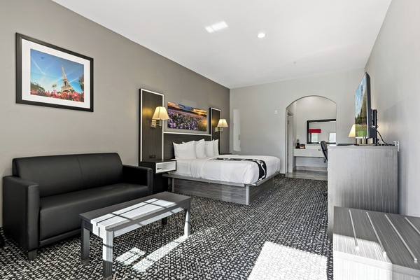 Standardværelse - 1 kingsize-seng | Allergivenligt sengetøj, dundyner, skrivebord, mørklægningsgardiner