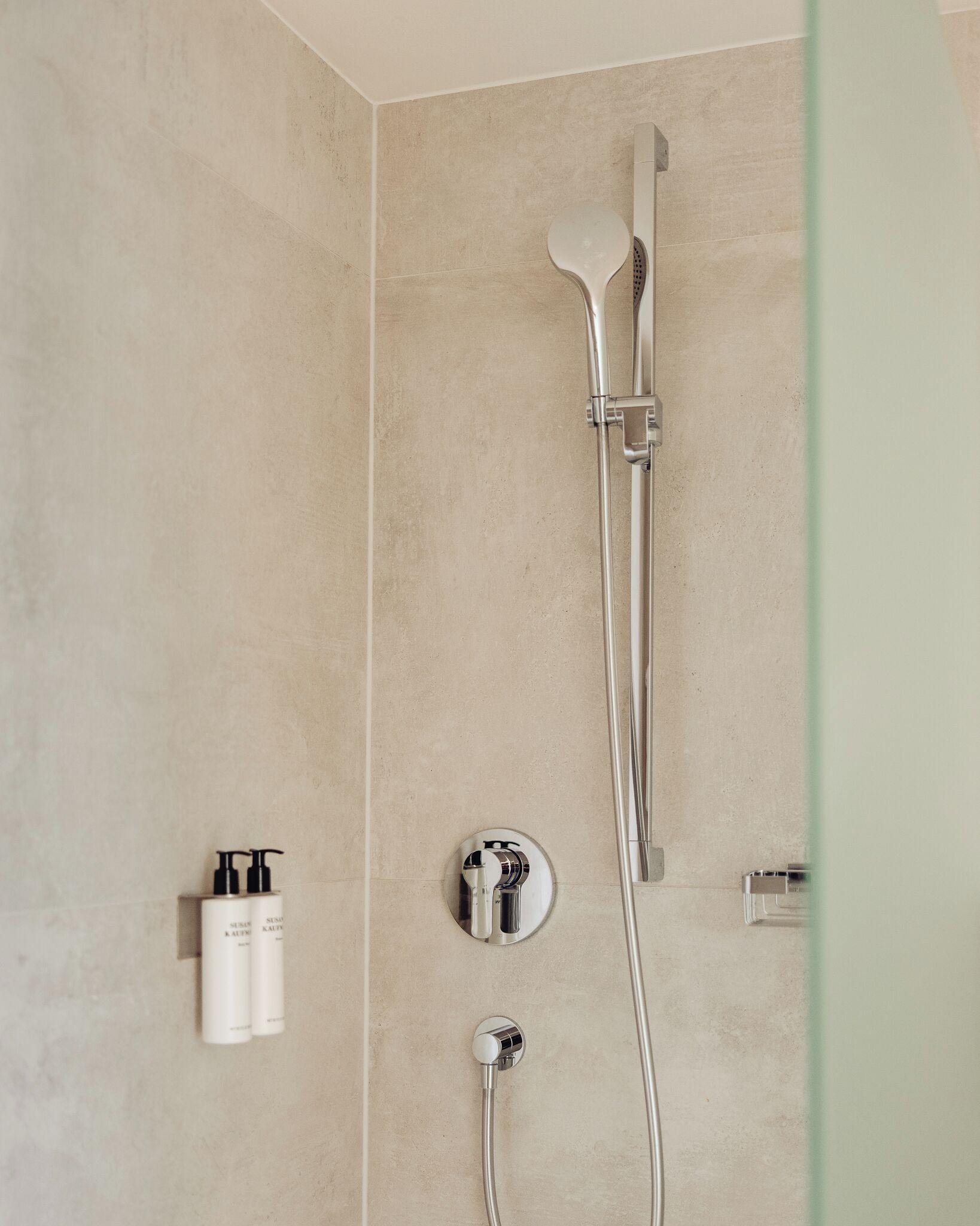 shower, eco-friendly toiletries, hair dryer, slippers