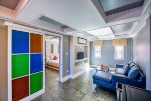 Exclusive Suite, 1 Bedroom | Living area | LED TV - The Train Resort (Pattaya)
