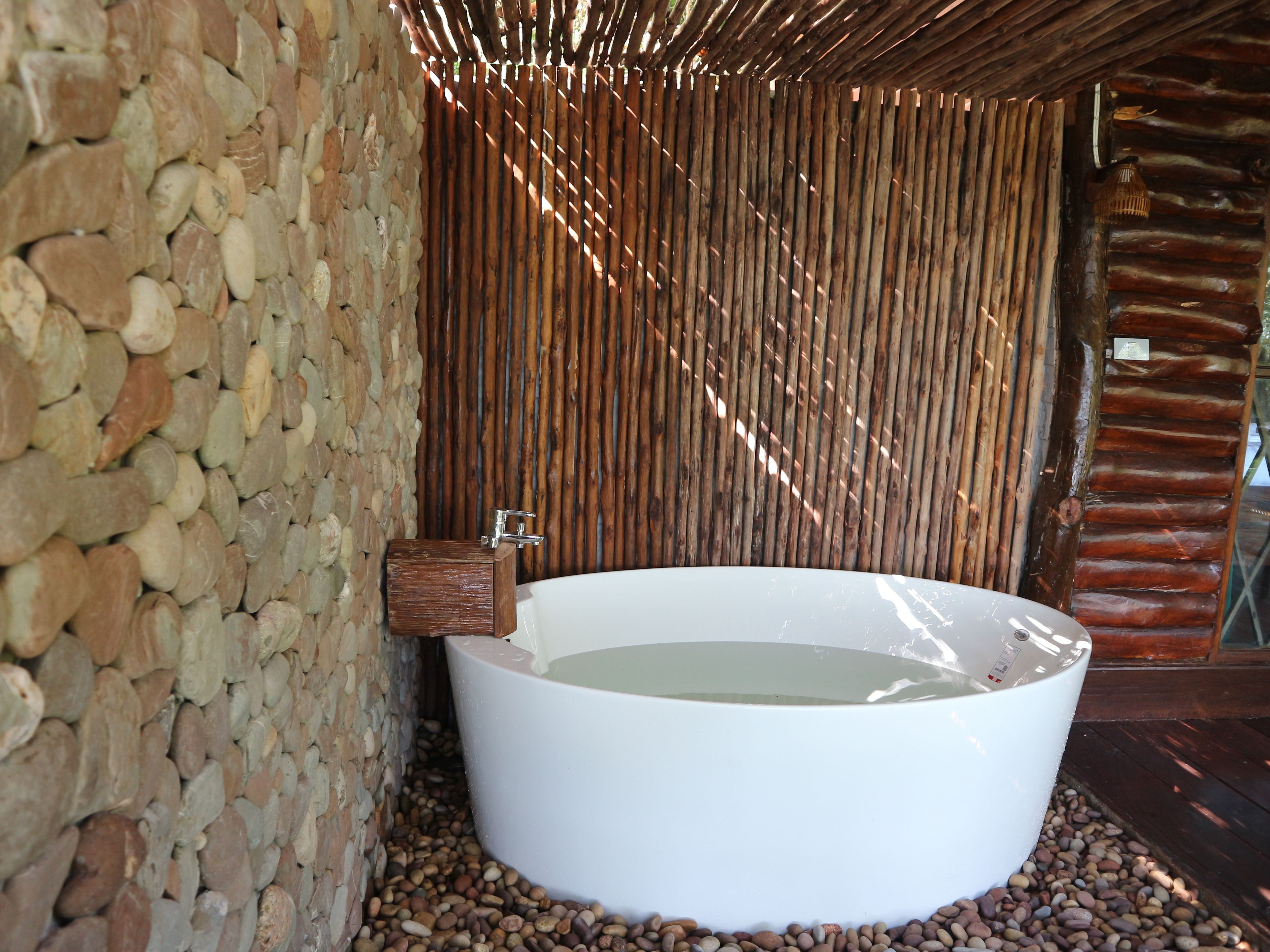 honeymoon villa | bathroom | free toiletries, hair dryer, bathrobes, slippers