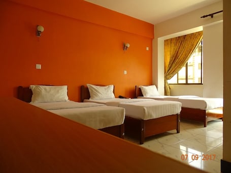 Hypo-allergenic bedding, in-room safe, individually decorated, desk