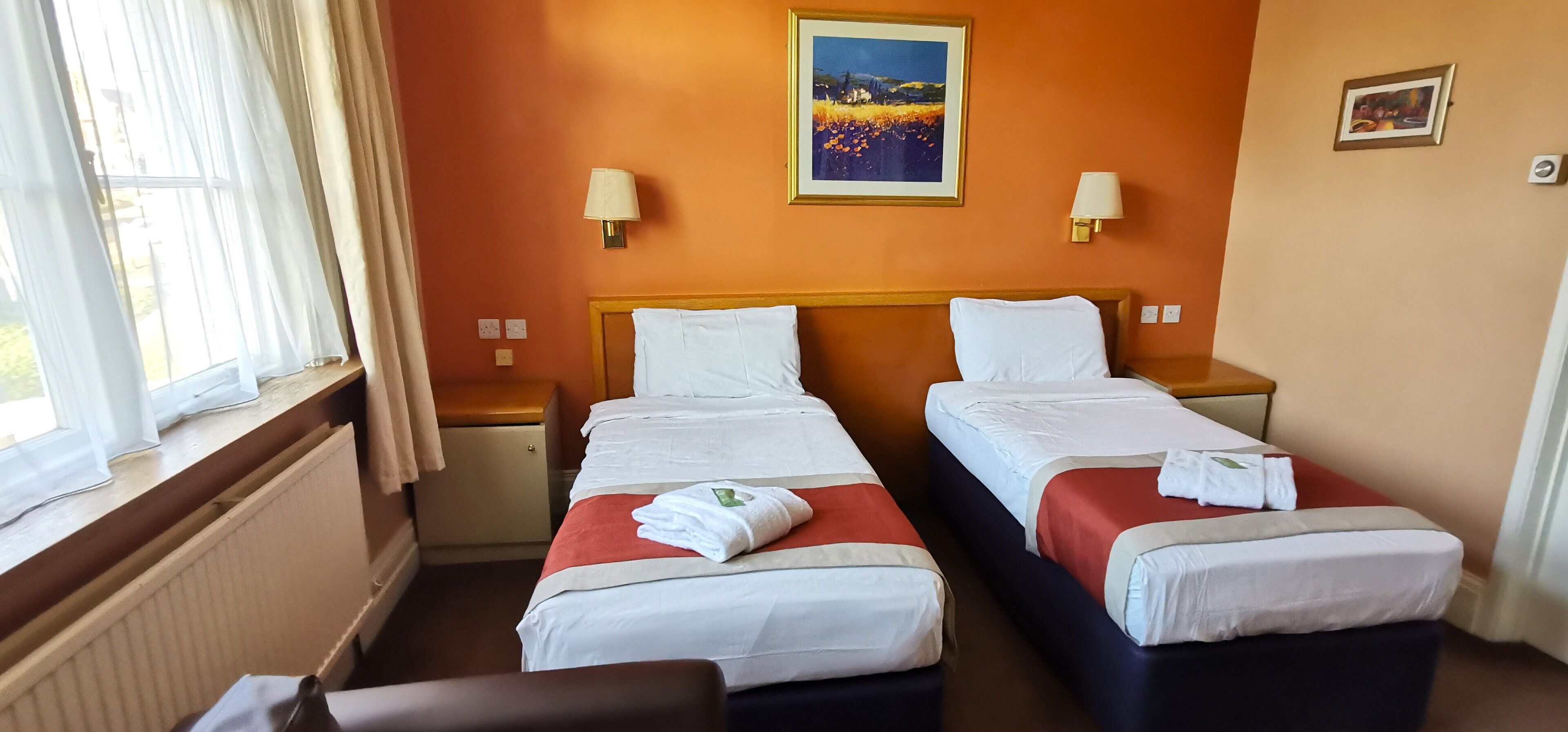 twin room, 2 single beds | 1 bedroom, desk, iron/ironing board, cots/infant beds