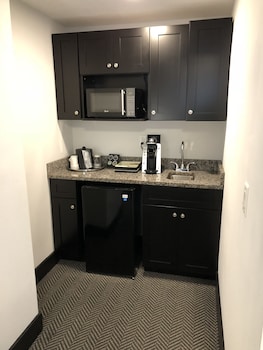 Mini-refrigerator at Streamline Hotel