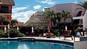 Indoor pool, 2 outdoor pools, pool umbrellas, sun loungers