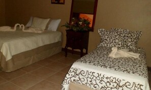 Standard Double Room, Multiple Beds | Iron/ironing board, free WiFi