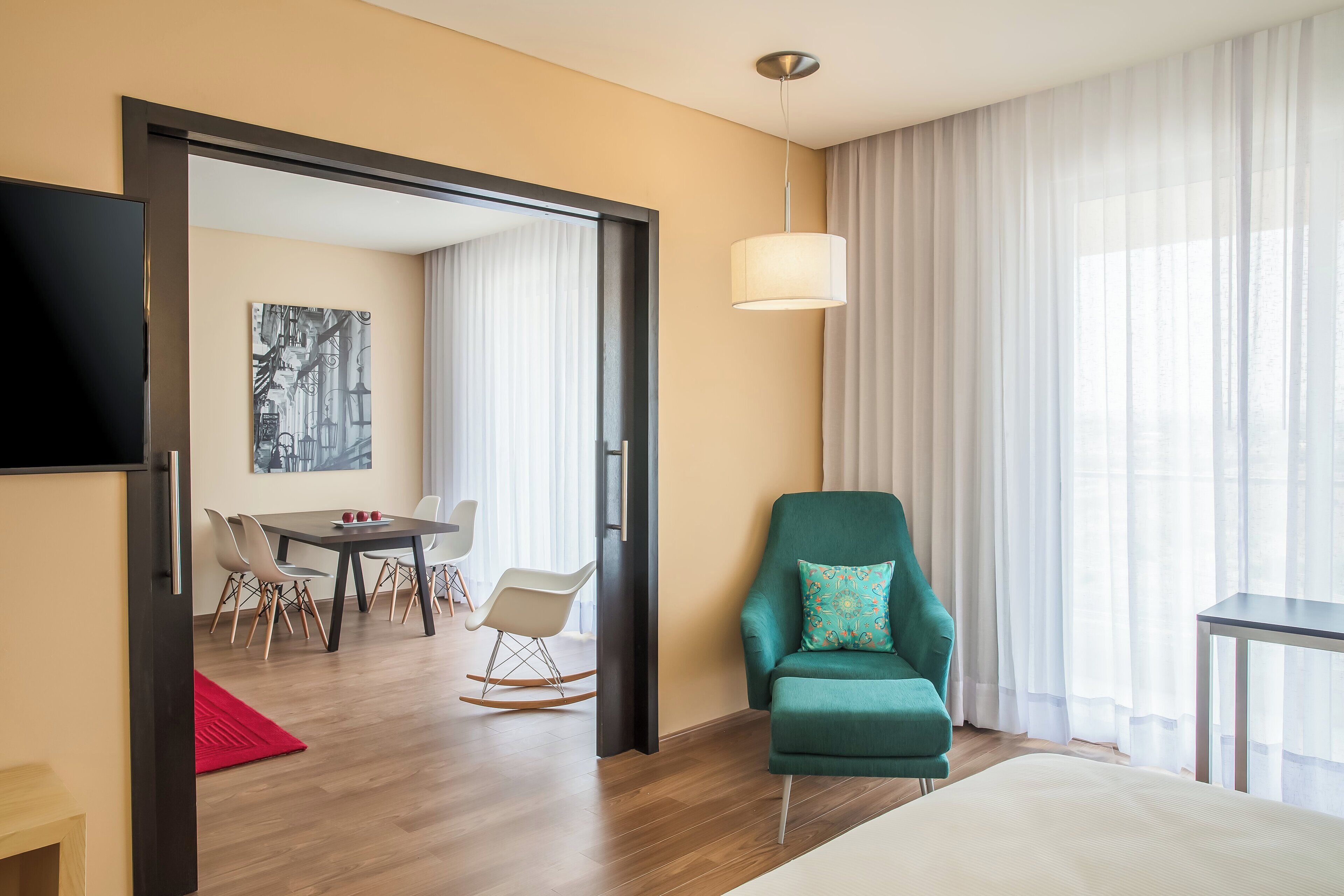 in-room safe, desk, blackout curtains, iron/ironing board