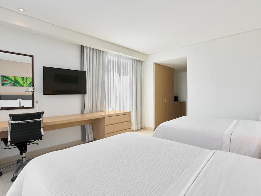 Superior Double Room, 2 Double Beds | Premium bedding, minibar, in-room safe, desk