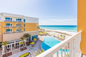 2 Queen Beds, Balcony, Pool/Gulf View | View from room
