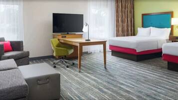 Studio, 2 Queen Beds, Accessible (Hearing) | In-room safe, free cots/infant beds, free WiFi, bed sheets