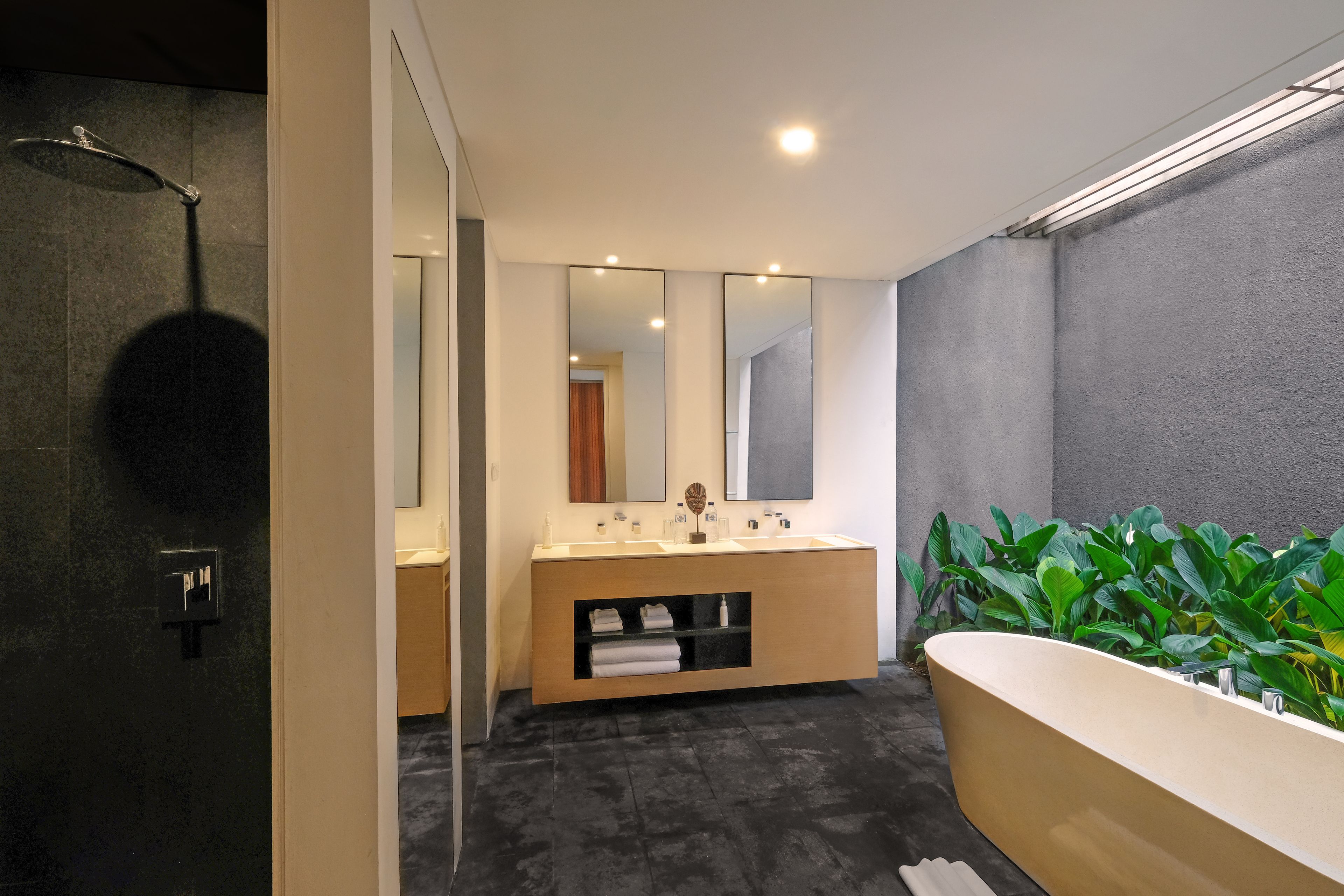 two bedrooms family pool villa | bathroom | separate bathtub and shower, rainfall showerhead, free toiletries