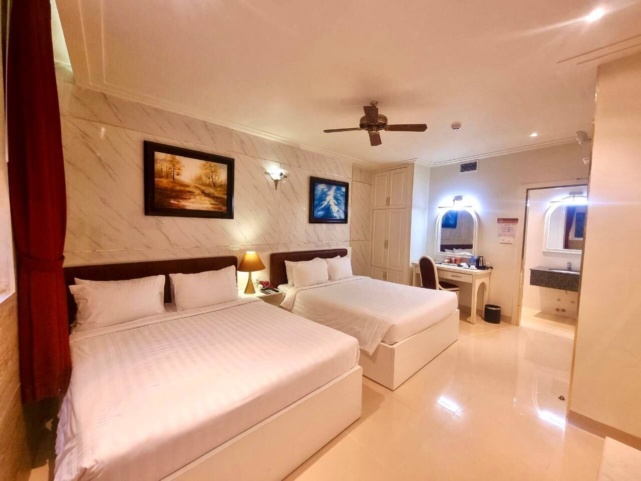 minibar, desk, blackout curtains, free wifi