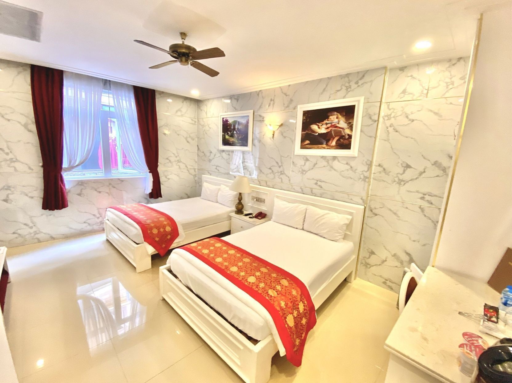 Minibar, desk, blackout drapes, free WiFi