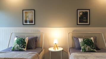 1 bedroom, desk, laptop workspace, blackout curtains