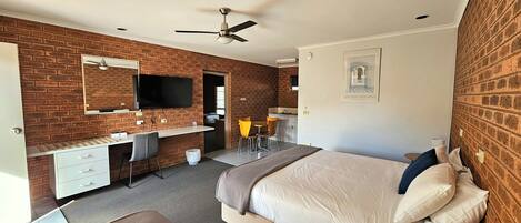 Large Family Room | Premium bedding, minibar, desk, iron/ironing board