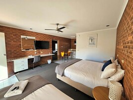 Large Family Room | Premium bedding, minibar, desk, iron/ironing board