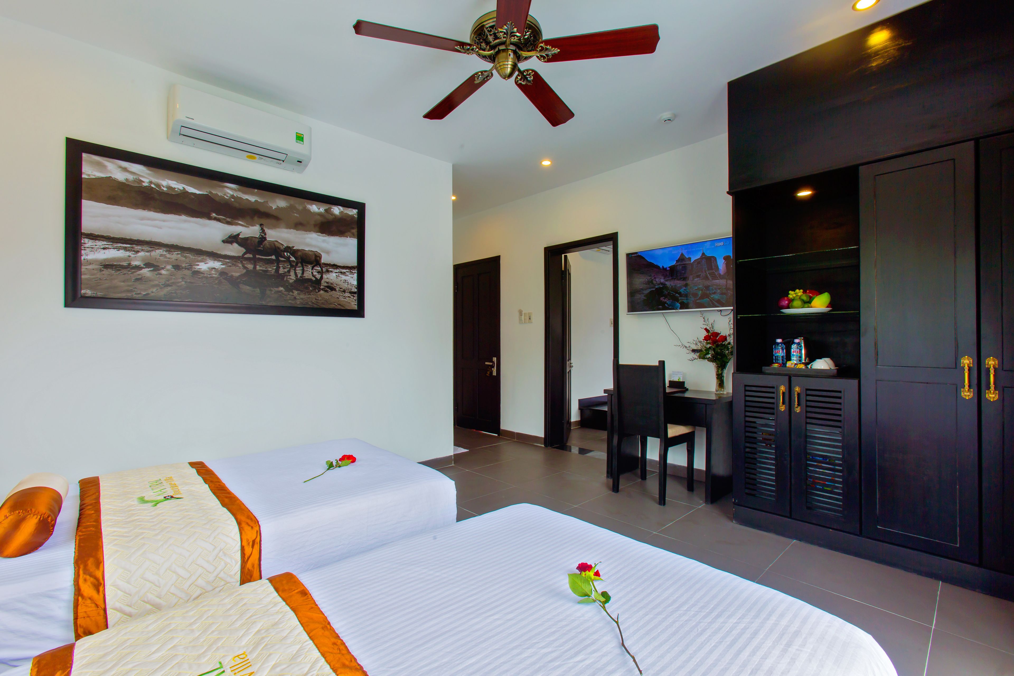 family room, 2 bedrooms, private bathroom, river view | minibar, in-room safe, desk, rollaway beds