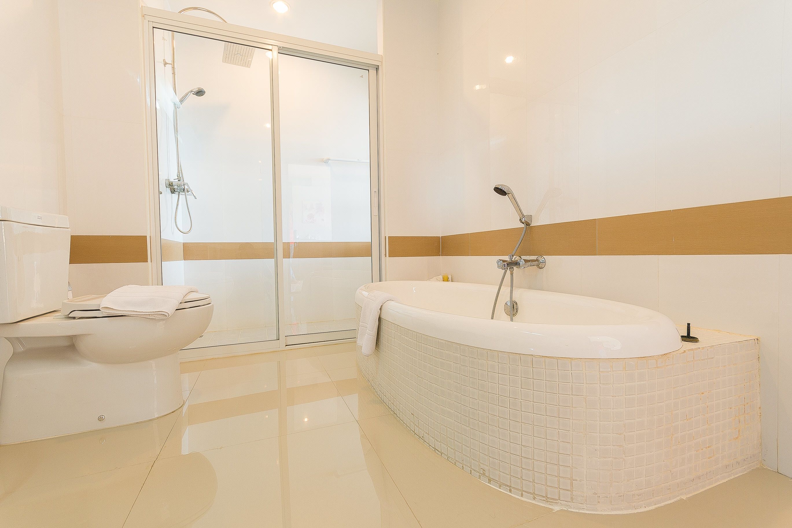 Executive Suite | Bathroom | Free toiletries, hair dryer, towels