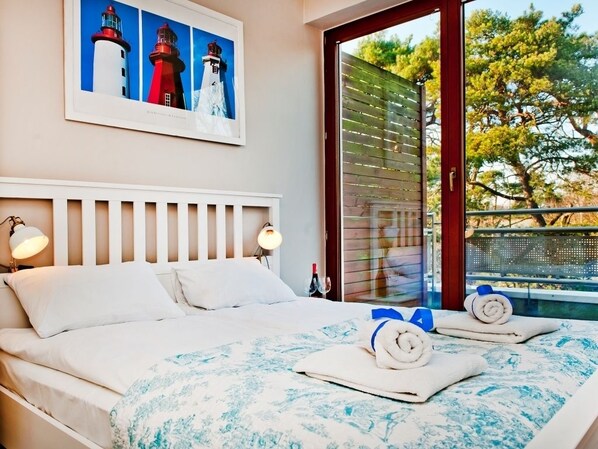Apartment, 1 Bedroom (ul. Miedzymorze 10/28) | 1 bedroom, premium bedding, iron/ironing board, free WiFi