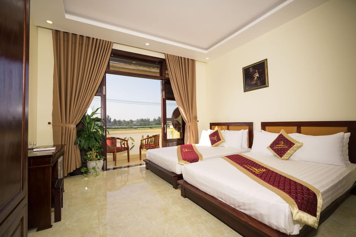 Family Twin Room, 1 Bedroom, Partial Sea View | Premium bedding, pillowtop beds, minibar, in-room safe