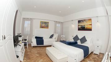 Romantic Suite, Terrace | Frette Italian sheets, premium bedding, down duvets, memory-foam beds