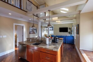 Luxury Loft, 3 Bedrooms, Balcony, City View | Living area | Flat-screen TV - The Newport Lofts - 546 Thames Street (Newport)