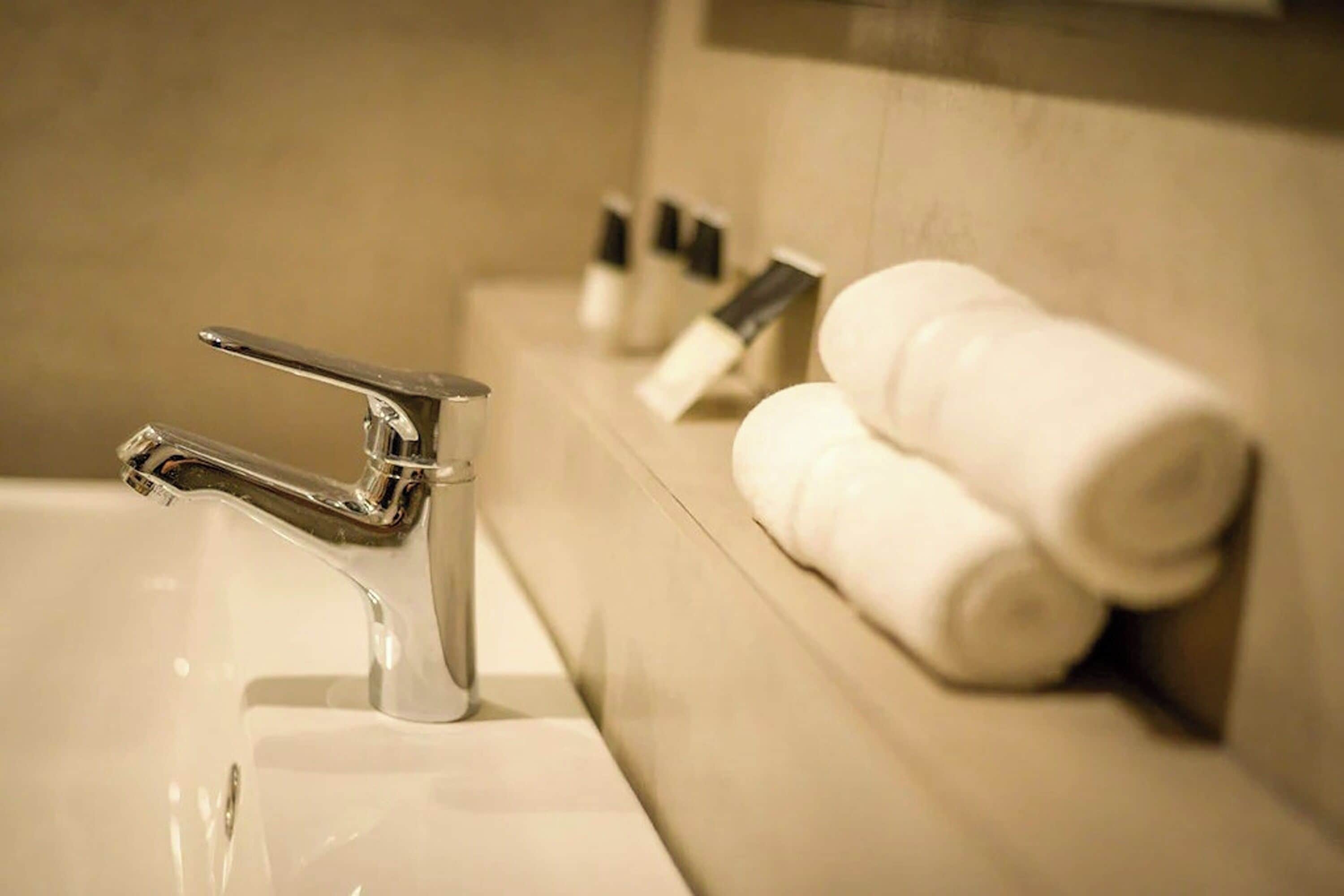 standard room | bathroom | shower, free toiletries, hair dryer, slippers