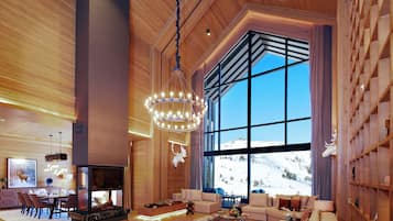 Luxury Villa, 4 Bedrooms, Mountain View | Living area | 75-inch LCD TV with satellite channels, TV