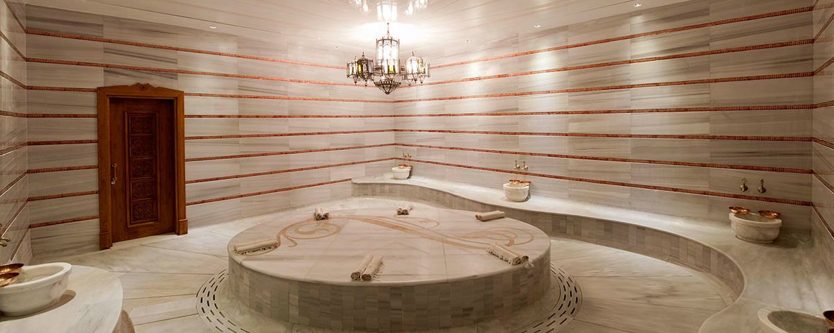 Sauna, boblebad, dampbad, tyrkisk bad/hammam, ansigtsbehandlinger