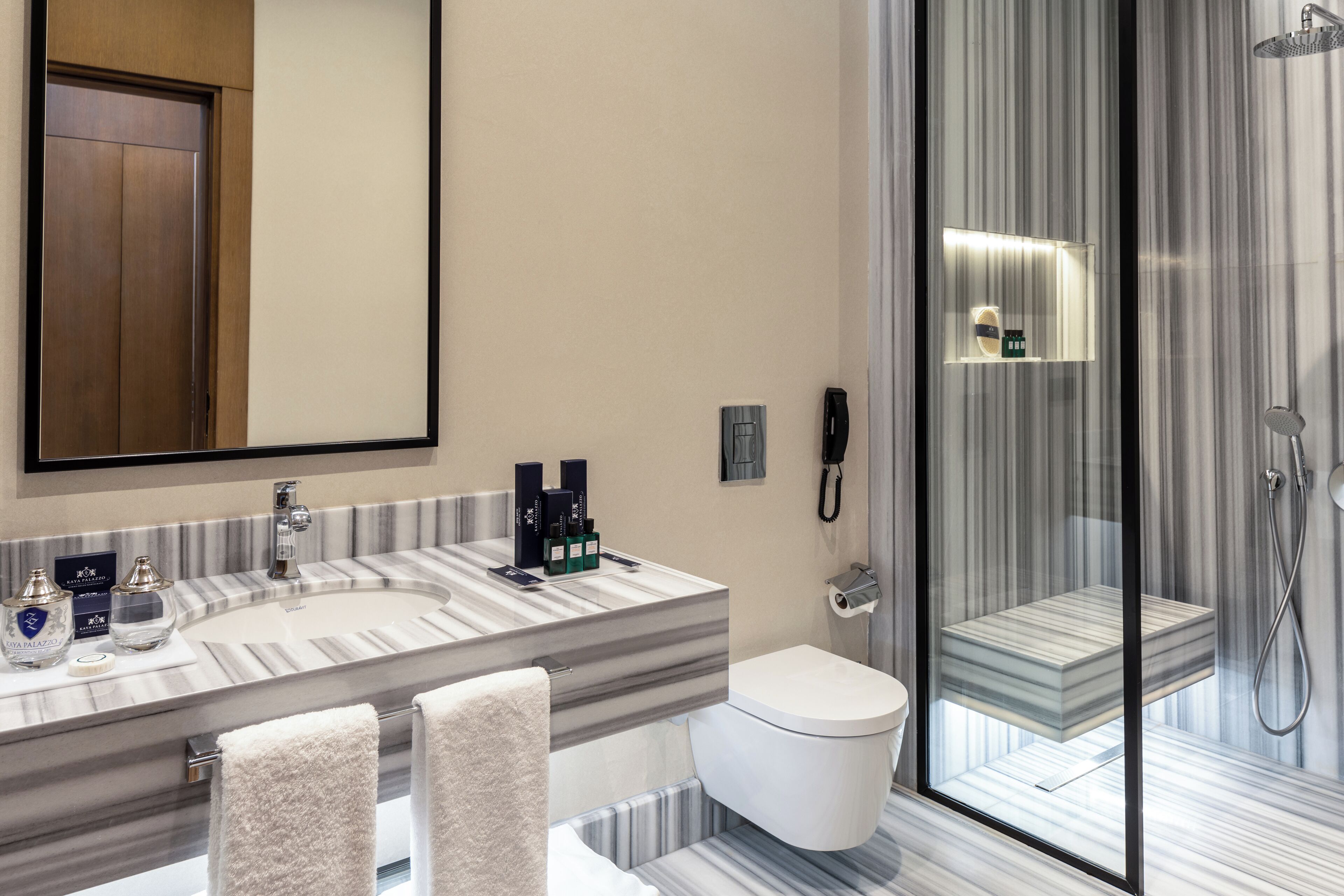 luxury villa, 4 bedrooms, mountain view | bathroom | rainfall showerhead, free toiletries, hair dryer, bathrobes