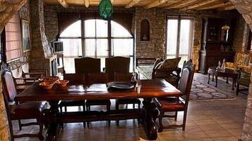 Villa, 3 Bedrooms, Pool Access (Manousaki) | Living area | 42-inch flat-screen TV with satellite channels, TV, DVD player