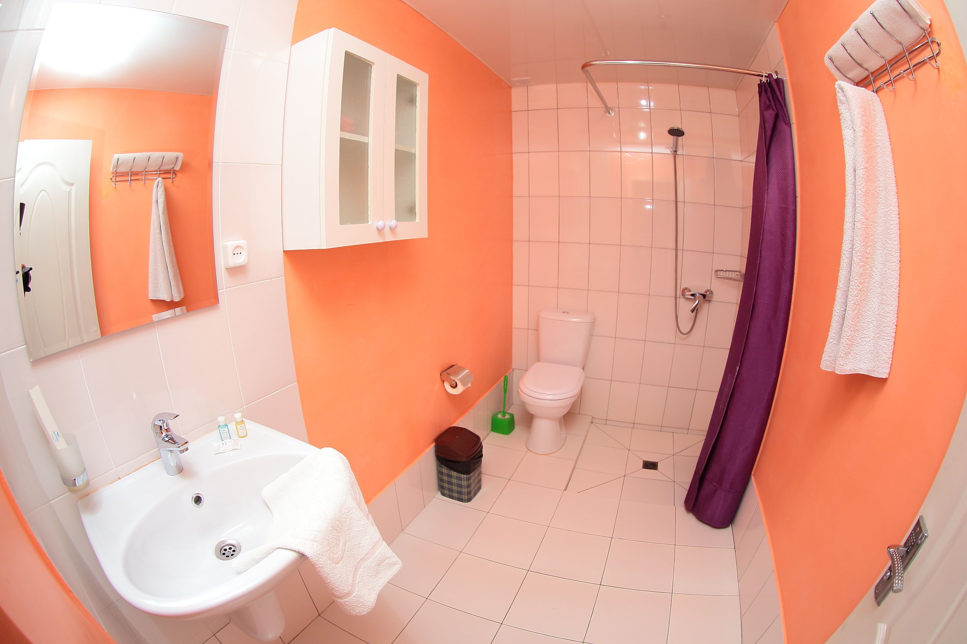 shower, free toiletries, hair dryer, bathrobes