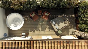 Suite de lujo, 1 cama de matrimonio grande, terraza | Terraza o patio