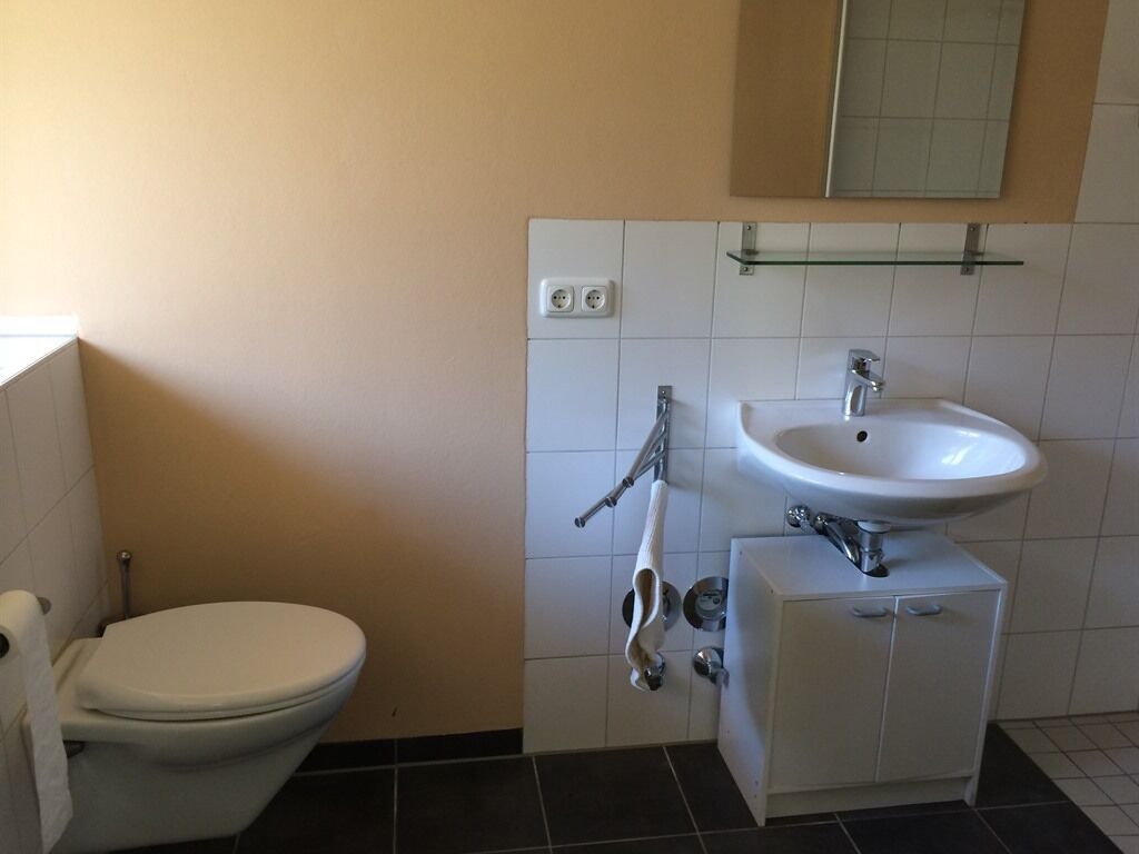 economy apartment, terrace (mahari) | bathroom | hair dryer, towels, soap, shampoo