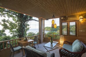 豪華公寓, 1 間臥室, 廚房, 海景 (Coco Palm) | 起居區