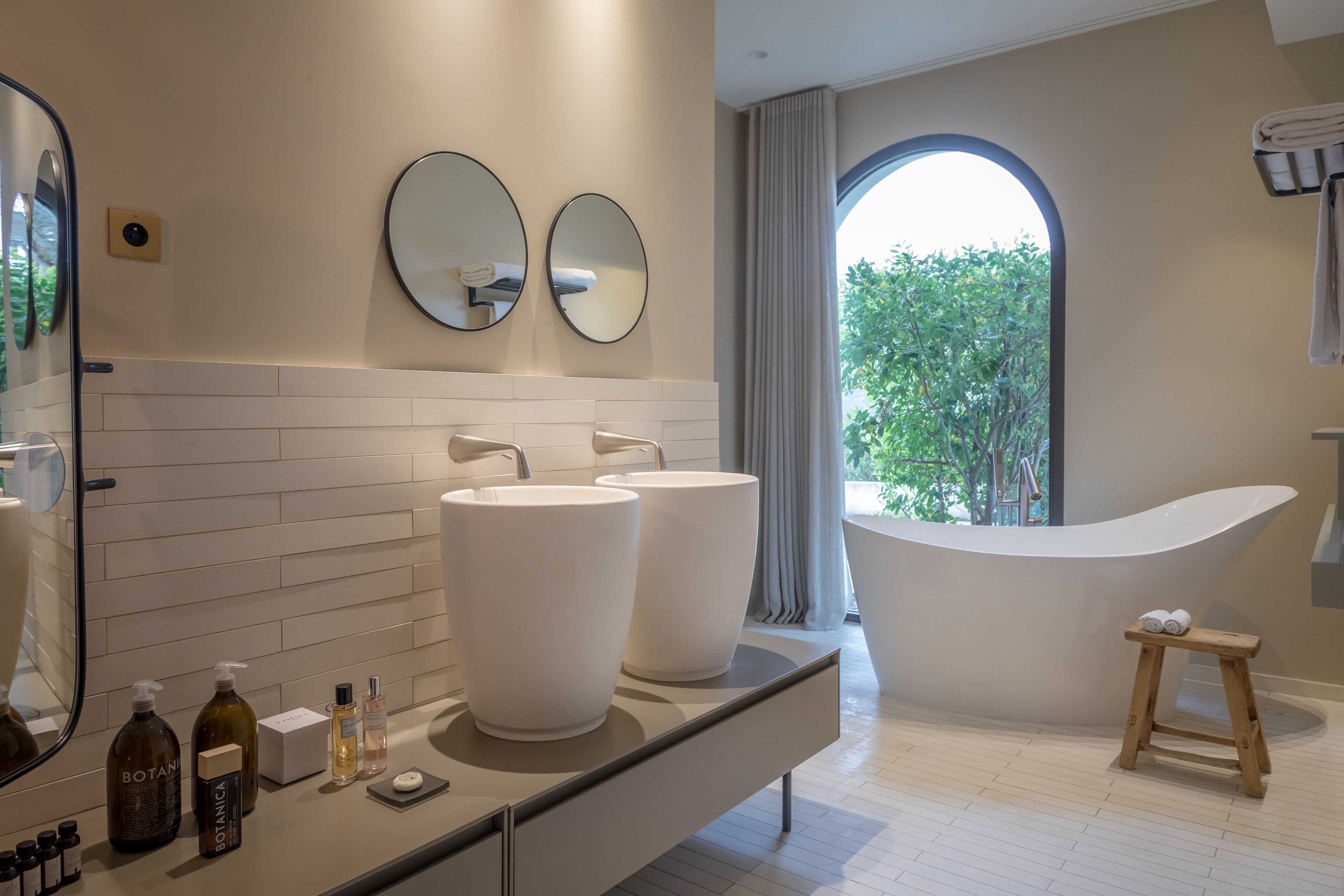 free toiletries, hair dryer, bathrobes, slippers