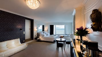 奢華套房, 熱水浴缸, 湖景 (SPA) | 1 間睡房、意大利 Frette 床單、高級寢具、羽絨被